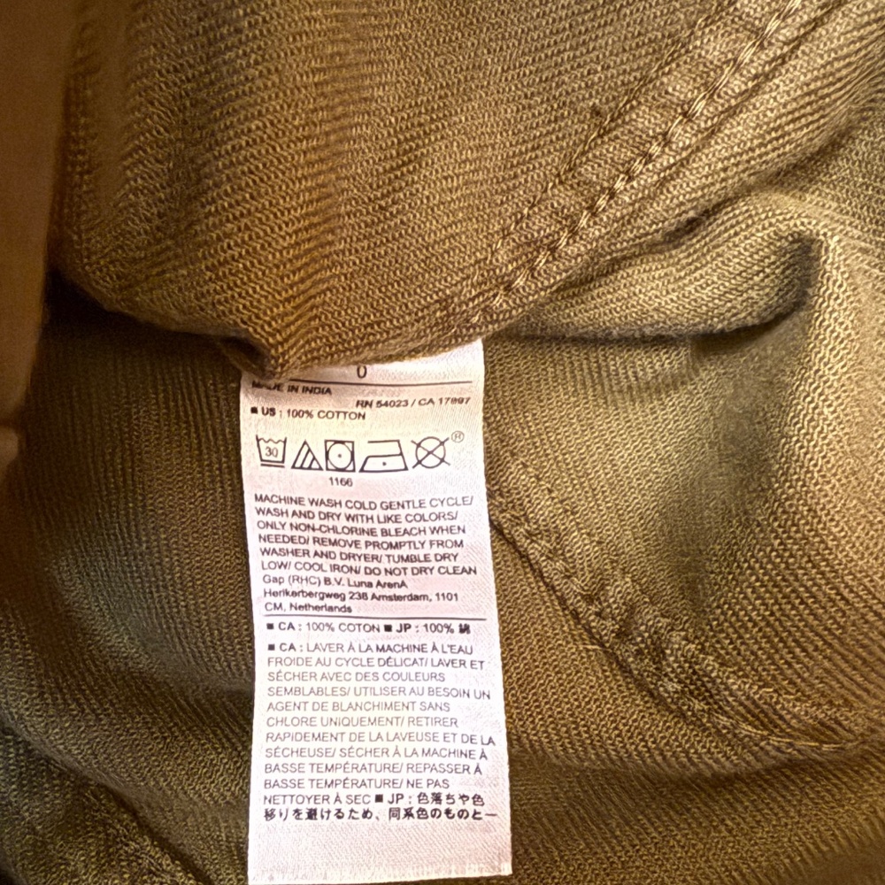 Green Denim Button Front Skirt - Picture 3 of 6